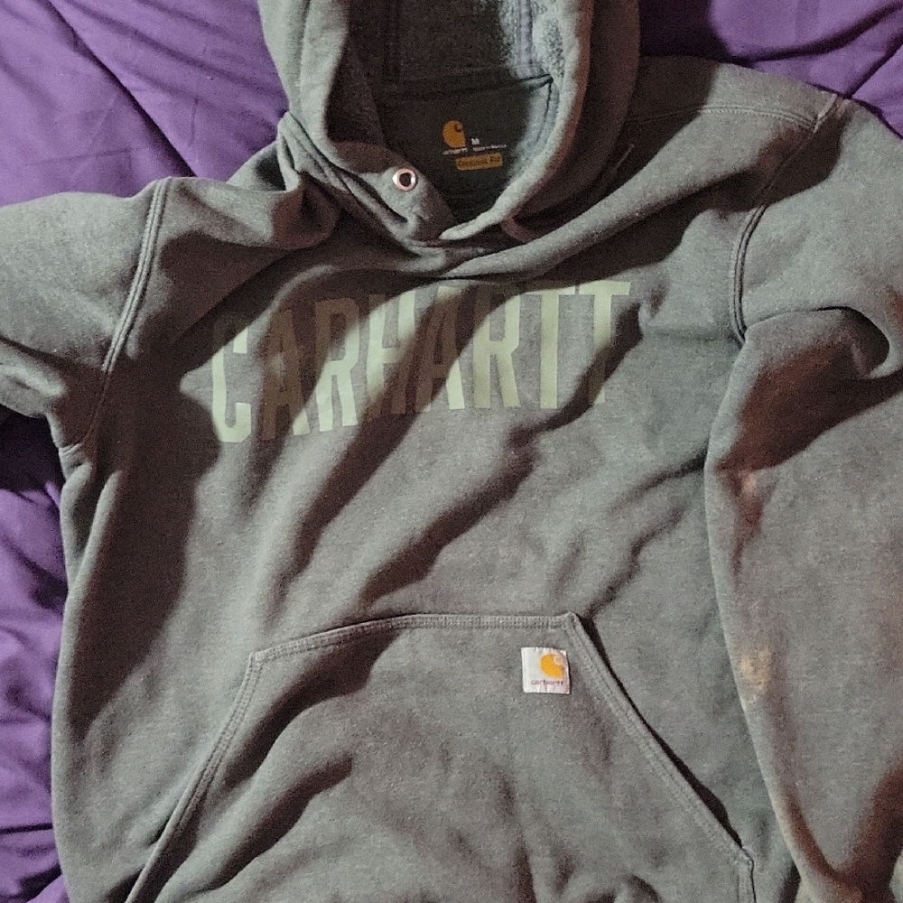 Carhartt Men's Gray Hoodie Sweater